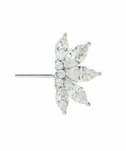 Buddha Jewelry Organics Valentina - CZ - Forward Facing - Threadless End