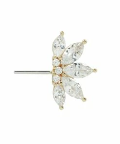 Buddha Jewelry Organics Valentina - CZ - Forward Facing - Threadless End