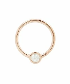 Buddha Jewelry Organics Fixed Bezel Bead Ring 3mm CZ