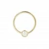 Buddha Jewelry Organics Fixed Bezel Bead Ring 3mm CZ