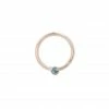 Buddha Jewelry Organics Daith Fixed Bezel Bead Ring 2mm London Blue Topaz