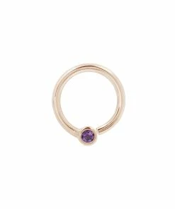 Buddha Jewelry Organics Fixed Bezel Bead Ring 2mm Amethyst