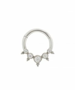 Buddha Jewelry Organics Daith Simone - CZ - Solid 14kt Gold Clicker