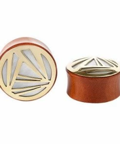 Buddha Jewelry Organics Prime Plugs - Brass + Mother Of Pearl