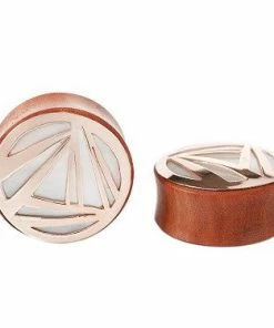 Buddha Jewelry Organics Stetched Ears Prime Plugs - Rose Gold + Mother Of Pearl