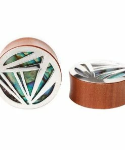 Buddha Jewelry Organics Stetched Ears Prime Plugs - Silver + Abalone