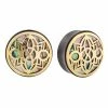 Buddha Jewelry Organics Stetched Ears Indah Moon Plug - Brass + Abalone