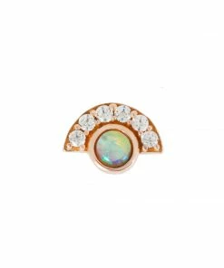 Buddha Jewelry Organics Kahlo Opal + Genuine Diamond - Threadless End Conch