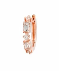 Buddha Jewelry Organics Euphoria Huggie - White Sapphire