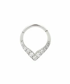 Buddha Jewelry Organics Rise + Shine - CZ - Solid 14kt Gold Clicker Daith 11 Buddha Jewelry Organics Rise + Shine - CZ - Solid 14kt Gold Clicker Daith