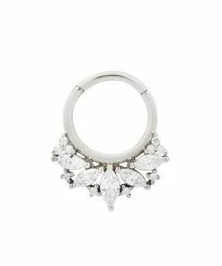 Buddha Jewelry Organics Daith Elite CZ Gold Clicker