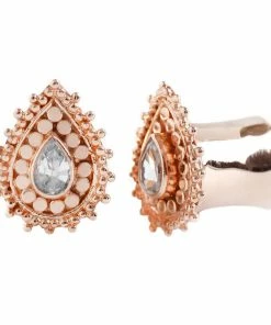 Buddha Jewelry Organics Aja Plugs - Rose Gold Plated - CZ
