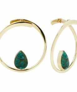 Buddha Jewelry Organics Stay Sexy Earrings - Brass + Chrysocolla