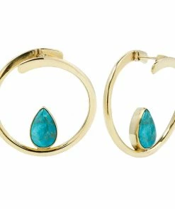 Buddha Jewelry Organics Best Sellers Stay Sexy Earrings - Brass + Turquoise