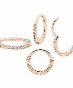 Buddha Jewelry Organics Radiant 18g - CZ - Solid 14kt Gold Clicker Daith