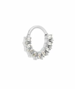 Buddha Jewelry Organics Obsessed - CZ - Solid 14kt Gold Clicker Septum