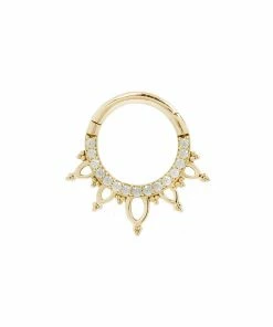 Buddha Jewelry Organics Indra - CZ - Solid 14kt Gold Clicker