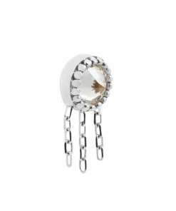 Buddha Jewelry Organics Rebel Rebel - CZ + Chain - Threadless End Conch