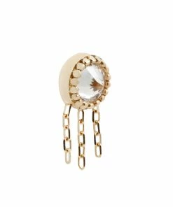 Buddha Jewelry Organics Rebel Rebel - CZ + Chain - Threadless End Conch