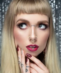 Buddha Jewelry Organics Tempeste - Diamond Set Solid 14kt Gold Chain Clicker Daith 13 Buddha Jewelry Organics Tempeste - Diamond Set Solid 14kt Gold Chain Clicker Daith