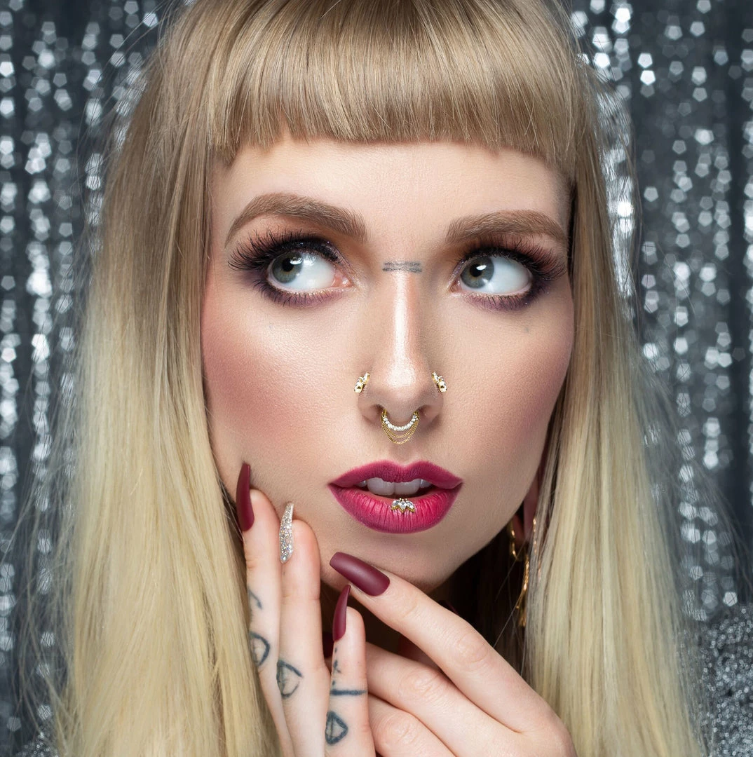 Buddha Jewelry Organics Tempeste - Diamond Set Solid 14kt Gold Chain Clicker Daith 8 Buddha Jewelry Organics Tempeste - Diamond Set Solid 14kt Gold Chain Clicker Daith