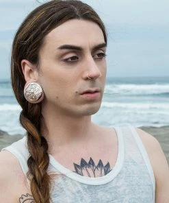 Buddha Jewelry Organics Idol Plugs - Rose Gold + Mother Of Pearl