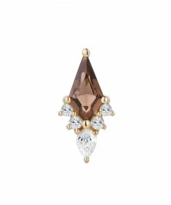 Buddha Jewelry Store 33 Buddha Jewelry Organics Afterglow - Smokey Quartz + CZ