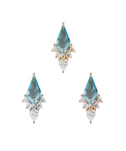 Buddha Jewelry Organics Conch Afterglow - Swiss Blue Topaz + CZ