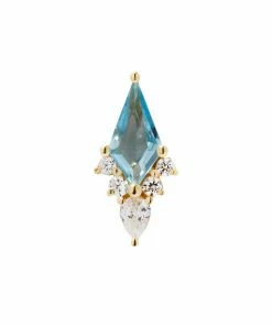 Buddha Jewelry Store 3 Buddha Jewelry Organics Conch Afterglow - Swiss Blue Topaz + CZ