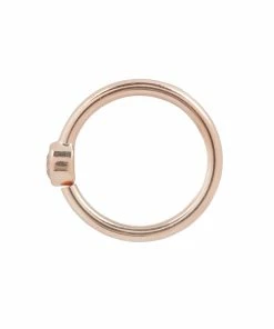 Buddha Jewelry Organics Daith Fixed Bezel Bead Ring 2mm CZ - Side Set Facing