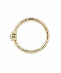 Buddha Jewelry Organics Daith Fixed Bezel Bead Ring 2mm CZ - Side Set Facing