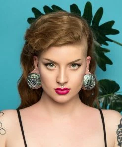 Buddha Jewelry Organics Stetched Ears Prime Plugs - Silver + Abalone