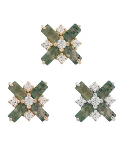 Buddha Jewelry Organics Covet - Moss Agate + CZ