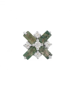 Buddha Jewelry Organics Covet - Moss Agate + CZ