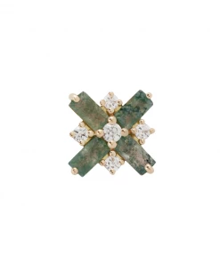 Buddha Jewelry Organics Covet - Moss Agate + CZ