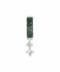 Buddha Jewelry Organics Helix Crave - Moss Agate + CZ