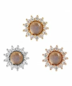 Buddha Jewelry Organics Delphine - Labradorite + White Sapphire Conch