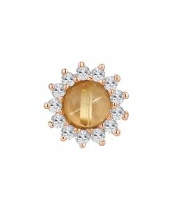 Buddha Jewelry Organics Conch Delphine - Rutilated Quartz + White Sapphire