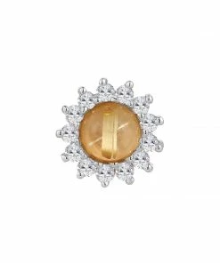 Buddha Jewelry Organics Conch Delphine - Rutilated Quartz + White Sapphire