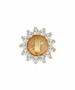 Buddha Jewelry Organics Conch Delphine - Rutilated Quartz + White Sapphire