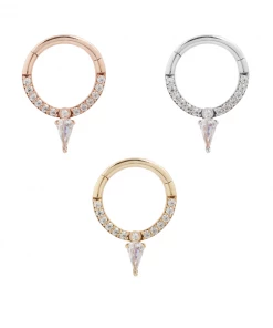 Buddha Jewelry Organics Down Like That - CZ - Clicker Daith