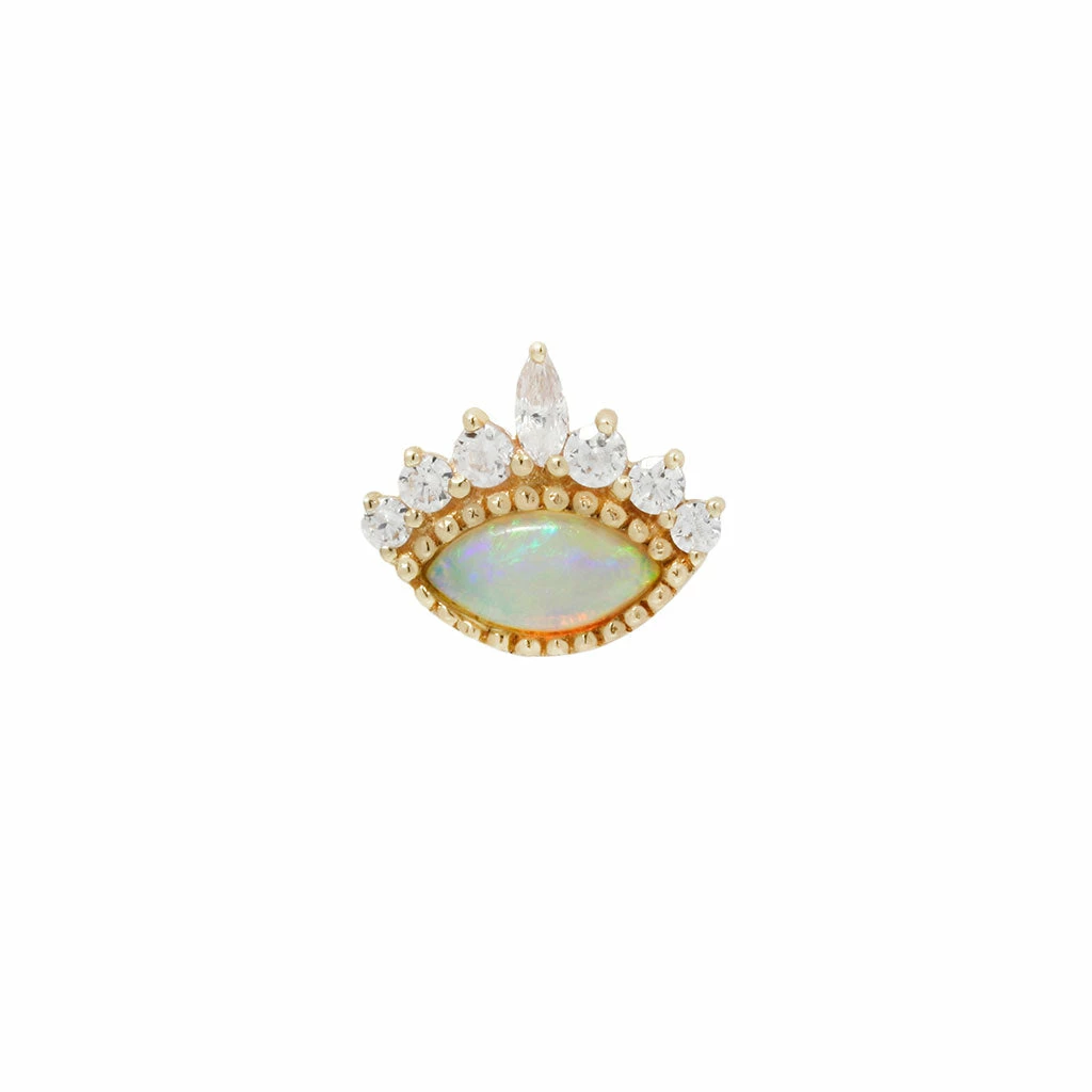 Buddha Jewelry Organics Enchant - Opal + CZ Conch 3 Buddha Jewelry Organics Enchant - Opal + CZ Conch