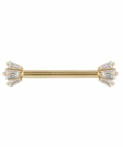 Buddha Jewelry Organics Nipple Gemma Trios CZ - Forward Facing