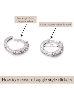 Buddha Jewelry Organics Euphoria Huggie - White Sapphire