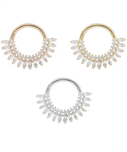 Buddha Jewelry Organics Daith Hypnotic - CZ - Clicker