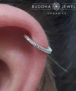 Buddha Jewelry Organics Daith Radiant 16g - CZ - Clicker