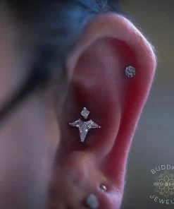 Buddha Jewelry Organics Conch Volant - CZ - Threadless End