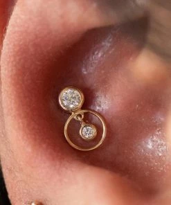 Buddha Jewelry Organics Warhol - CZ - Threadless End With Dangle Conch