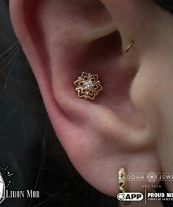 Buddha Jewelry Organics Conch Mandala CZ - Charity Threadless End