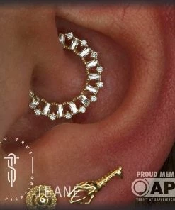 Buddha Jewelry Organics Obsessed - CZ - Solid 14kt Gold Clicker Septum